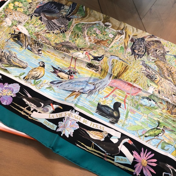 Hermes | Accessories | Herms Kermit Oliver La Vie Sauvage Du Texas Scarf |  Poshmark